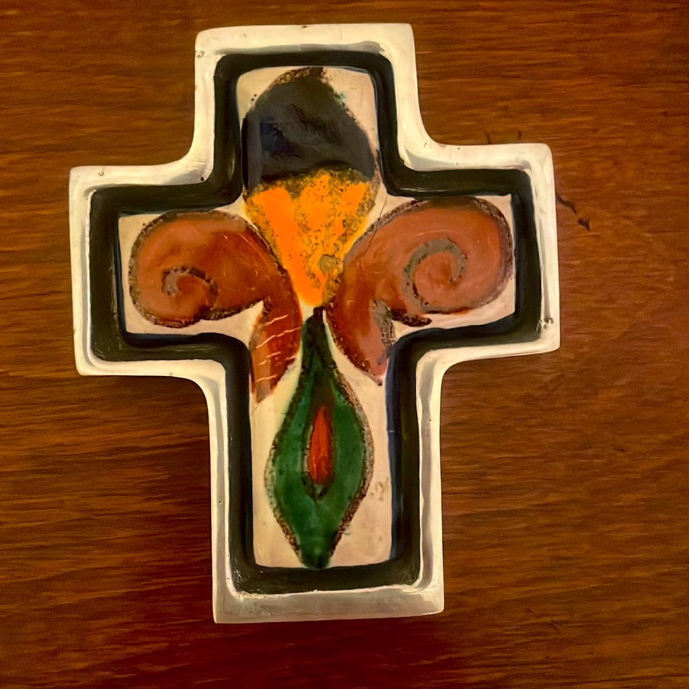 Colorful Cross Original Artwork Wall Decor OS EUC - Picture 2 of 3
